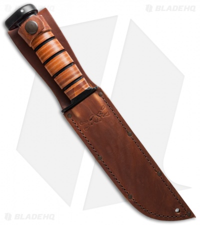 Ka-Bar Bowie Dog's Head Utility Fixed Blade Knife (7" Black) 1317