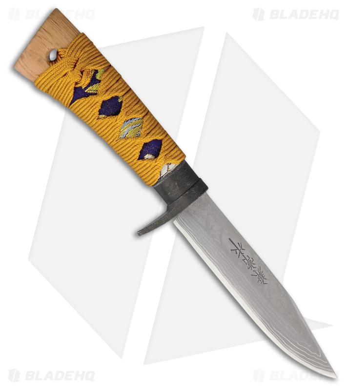 Kanetsune Kin-Nishiki Fixed Blade Knife Wrapped Oak (4.75