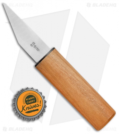 Kanetsune Kiridashi Fixed Blade Knife Cherry Wood (2.75" Satin)