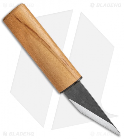 Kanetsune Kiridashi Fixed Blade Knife Cherry Wood (2.75" Satin)