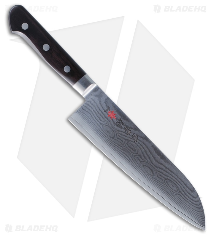 Kanetsune 7.5"  Santoku Knife Black Wood KT-103