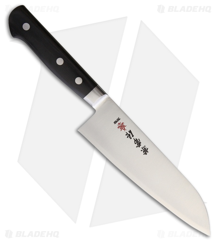 Kanetsune 6.75" Santoku Knife Black Wood KC-123