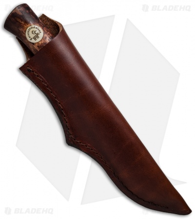 Karesuando Kniven Beaver Fixed Blade Knife Curly Birch (3.875" Damascus)