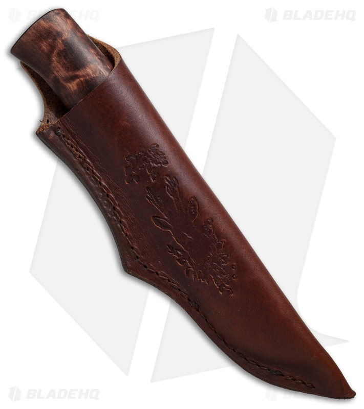 Karesuando Kniven The Buck Fixed Blade Knife Curly Birch/Horn (3.25" Satin)