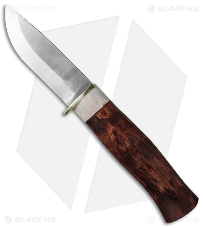 Karesuando Kniven Hunter 8 Fixed Blade Knife Curly Birch/Horn