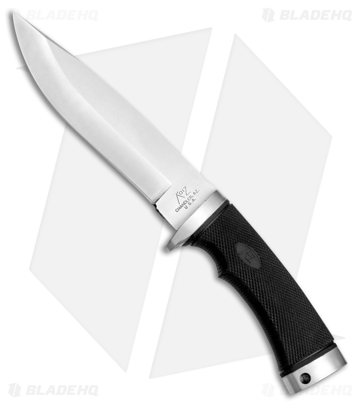 Katz Knives Lion King Fixed Blade Knife Black Kraton (6.125" Satin) K-302