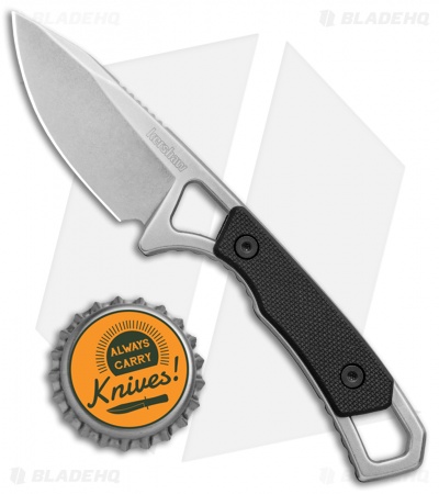 Kershaw Brace Neck Knife Fixed Blade (2" Stonewash) 2085