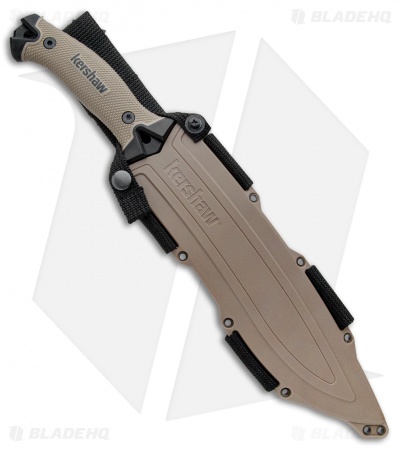 Kershaw Camp 10 Fixed Blade Knife Machete Tan (10" Black) 1077TAN