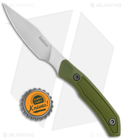Kershaw Deschutes Caper Fixed Blade Knife Green (3.3" Stonewash) 1882