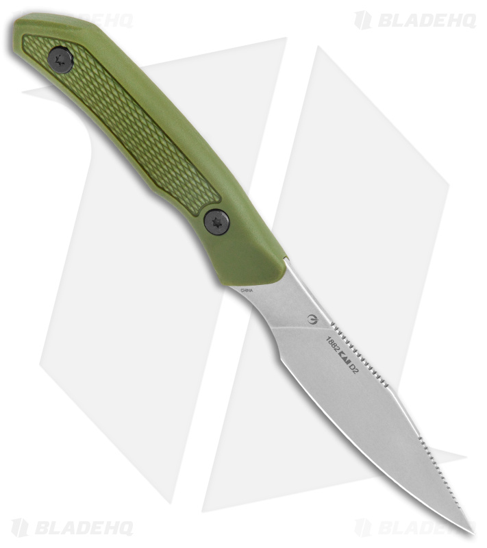Kershaw Deschutes Caper Fixed Blade Knife Green (3.3" Stonewash) 1882