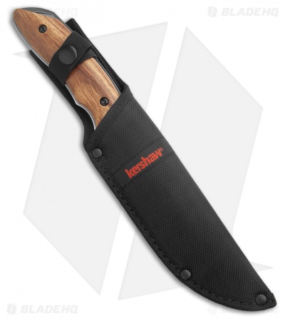 Kershaw Large Hunting Fixed Blade Knife Wood (6.25" Satin) 1418