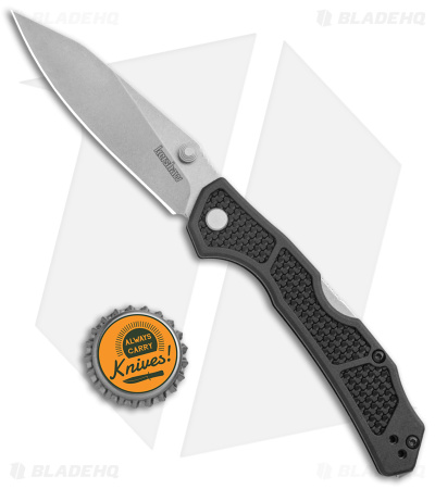 Kershaw Cargo Lockback Folding Knife Black GFN (3.25" Stonewash) 2033  