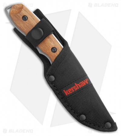 Kershaw Small Hunting Fixed Blade Knife Wood (3.5" Satin) 1417