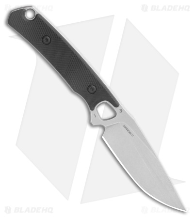 Kershaw Steppe Fixed Blade Knife Black Rubber (3.5" Stonewash) 2048