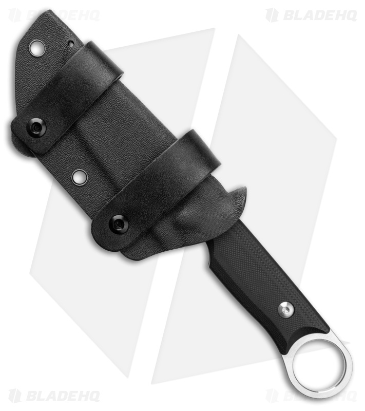 Kizer Cabox Fixed Blade Black G-10 Drop Point Satin D2
