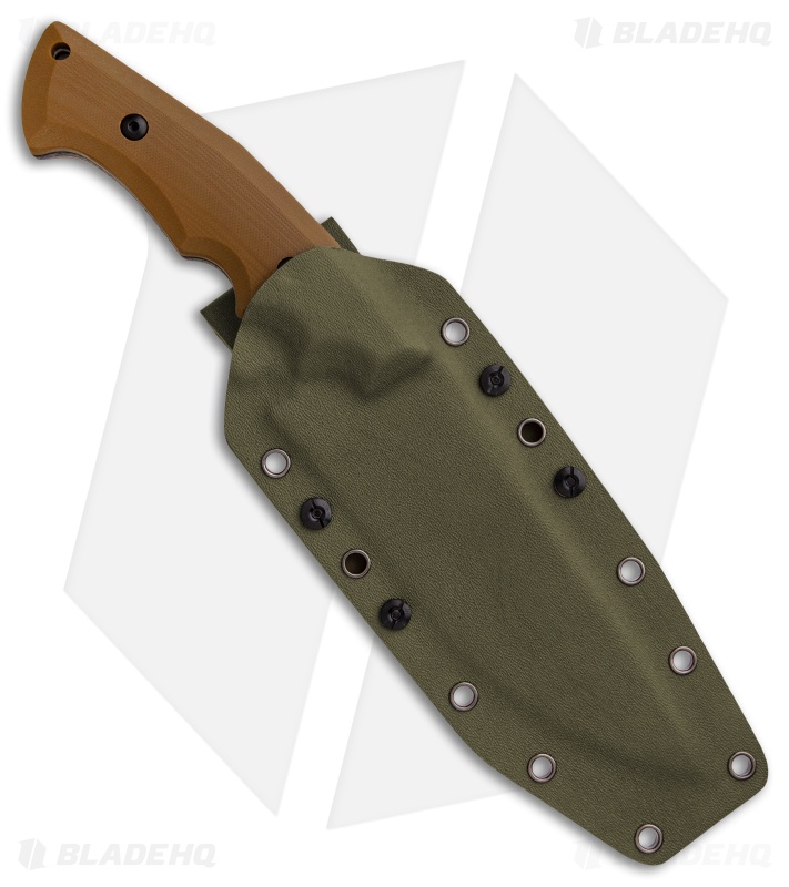 Kizer Cutlery Salient Fixed Blade Knife Brown G-10 (6.25" Black) E613