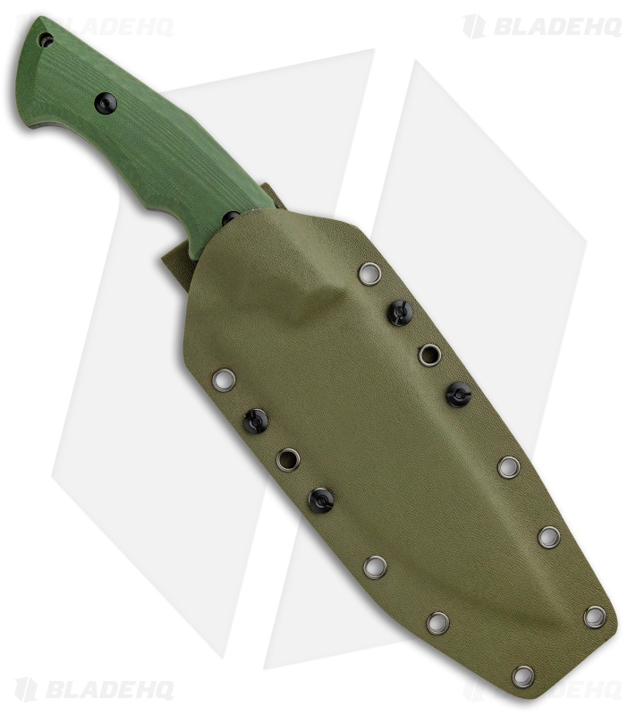 Kizer Cutlery Salient Fixed Blade Knife Green G-10 (6.25" Black) E613