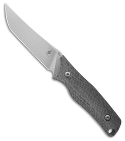 Kizer Elgon Fixed Blade Knife Black Micarta (3.9" Stonewash) 1049A1