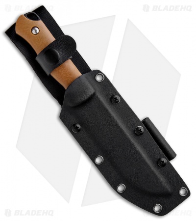 Kizer GTI Bush Fixed Blade Knife Brown G-10 (5" Black) 1034A2