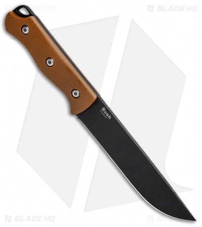 Kizer GTI Bush Fixed Blade Knife Brown G-10 (5" Black) 1034A2