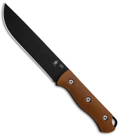 Kizer GTI Bush Fixed Blade Knife Brown G-10 (5" Black) 1034A2