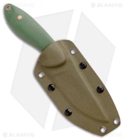 Kizer Garza Sequoia Fixed Blade Knife OD Green G-10 (3.78" Black) 1022A2