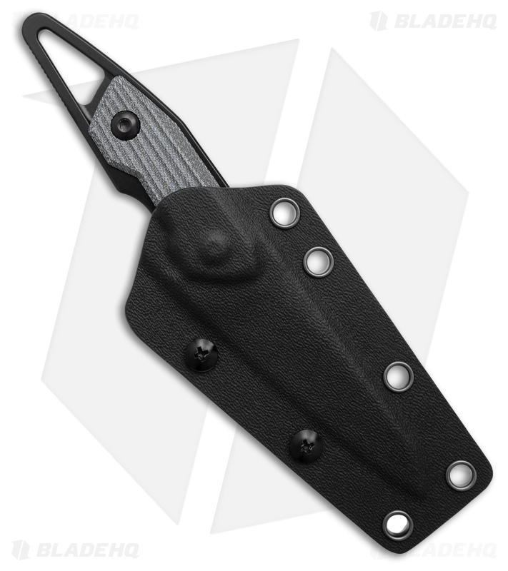 Kizer Groom Fixed Blade Knife Black Denim Micarta (3.08" Black D2)