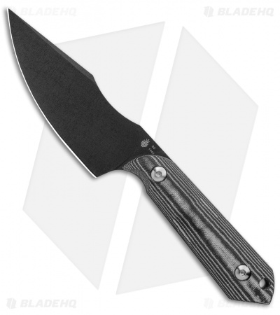 Kizer Maverick Customs Harpoon Fixed Blade Knife Micarta (3.94" Black) 1040