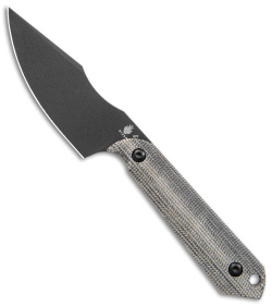 Kizer Maverick Customs Harpoon Mini 10V Fixed Blade Black Micarta (3" Black)