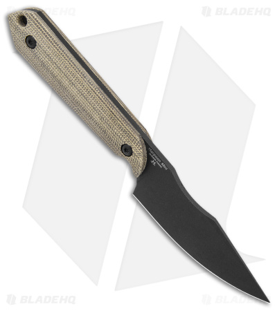 Kizer Maverick Customs Harpoon Mini 10V Fixed Blade Green Micarta (3" Black)