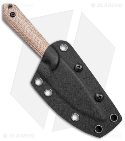 Kizer Maverick Customs Harpoon Mini 10V  Fixed Blade Knife Micarta (3" Black)  