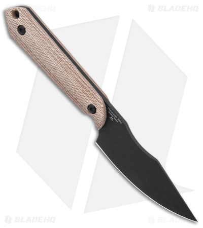 Kizer Maverick Customs Harpoon Mini 10V  Fixed Blade Knife Micarta (3" Black)  