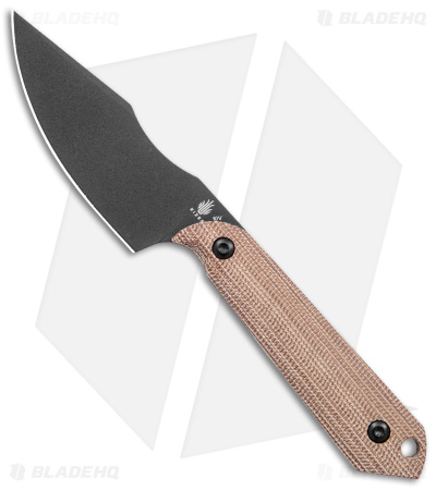 Kizer Maverick Customs Harpoon Mini 10V  Fixed Blade Knife Micarta (3" Black)  