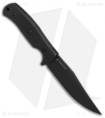 Kizer Pinkerton Littler River Bowie Fixed Blade Knife Black G-10 (4.3" Black) 