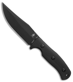 Kizer Pinkerton Littler River Bowie Fixed Blade Knife Black G-10 (4.3" Black) 