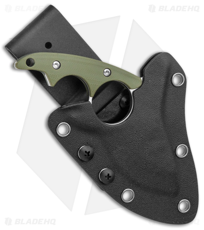 Kizer Shark Tooth Fixed Blade Knife Green G-10 (2.5" Satin) 1043N1