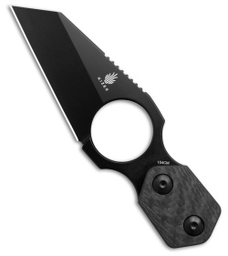 Kizer Variable Wharncliffe Fixed Blade Neck Knife Carbon Fiber (3.4" Blk) 1052A2