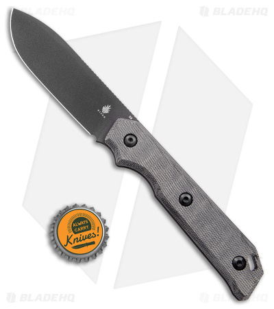 Kizer Begleiter Fixed Blade Knife Black Micarta (3.8" Black) 1045C1