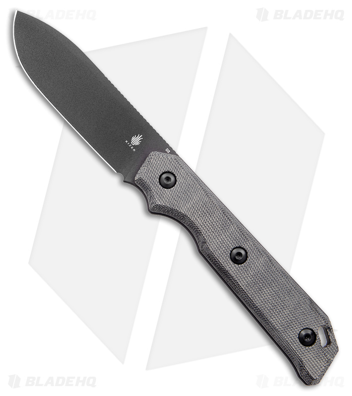 Kizer Begleiter Fixed Blade Knife Black Micarta (3.8" Black) 1045C1