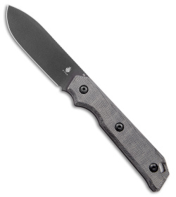 Kizer Begleiter Fixed Blade Knife Black Micarta (3.8" Black) 1045C1