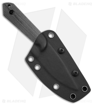 Kizer Maverick Customs Harpoon Fixed Blade Knife Black Micarta (3.75" Black) 10V