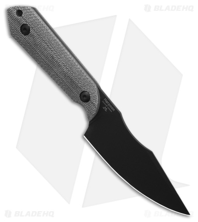 Kizer Maverick Customs Harpoon Fixed Blade Knife Black Micarta (3.75" Black) 10V