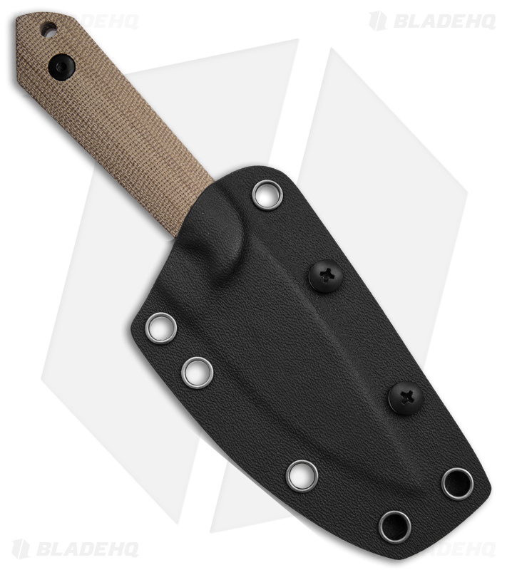 Kizer Maverick Customs Harpoon Fixed Blade Knife Natural Micarta (3.94" Black) 