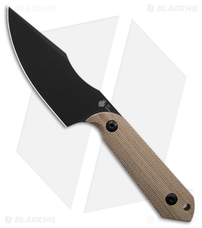 Kizer Maverick Customs Harpoon Fixed Blade Knife Natural Micarta (3.94" Black) 