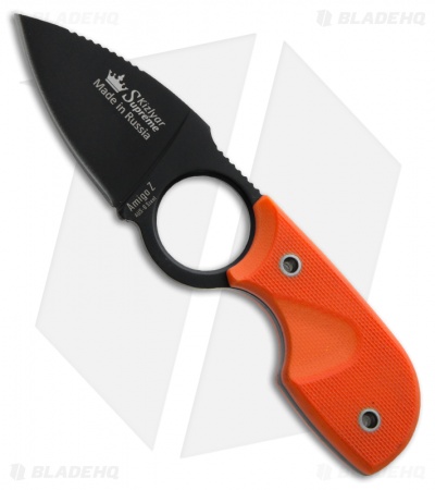 Kizlyar Supreme Knives Amigo Z Fixed Blade Knife Orange G10 (2.75" Black) KK0097