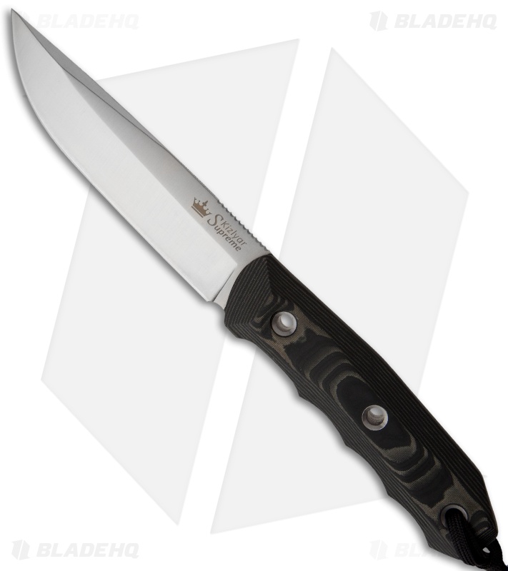 Kizlyar Supreme Knives Echo AUS-8 Fixed Blade Knife (4.625" Satin Plain)
