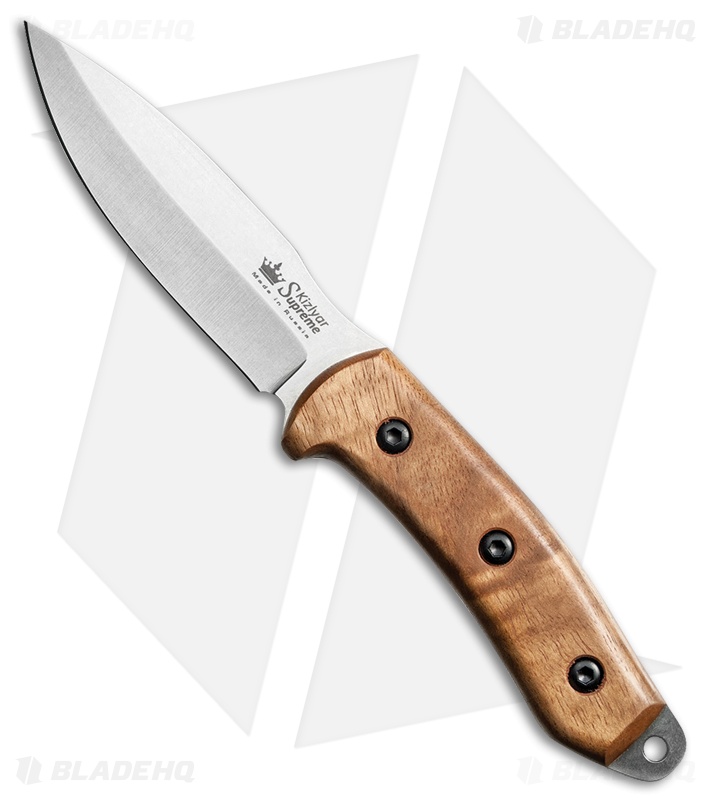 Kizlyar Supreme Corsair Fixed Blade Knife Walnut (4.375" Satin) KK0100