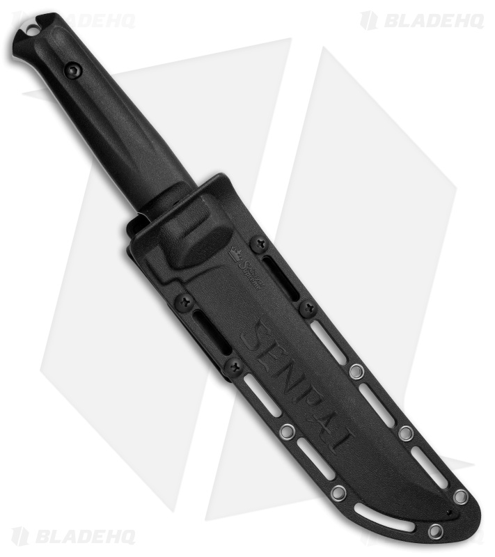 Kizlyar Supreme Knives Senpai Fixed Blade Knife Black Kraton (6.75" Satin)