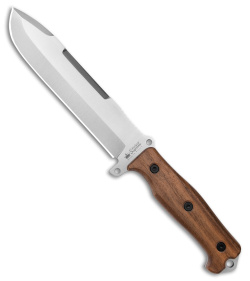 Kizlyar Supreme Survivalist X  Fixed Blade Knife Walnut Wood (7.5" Satin) KK0241