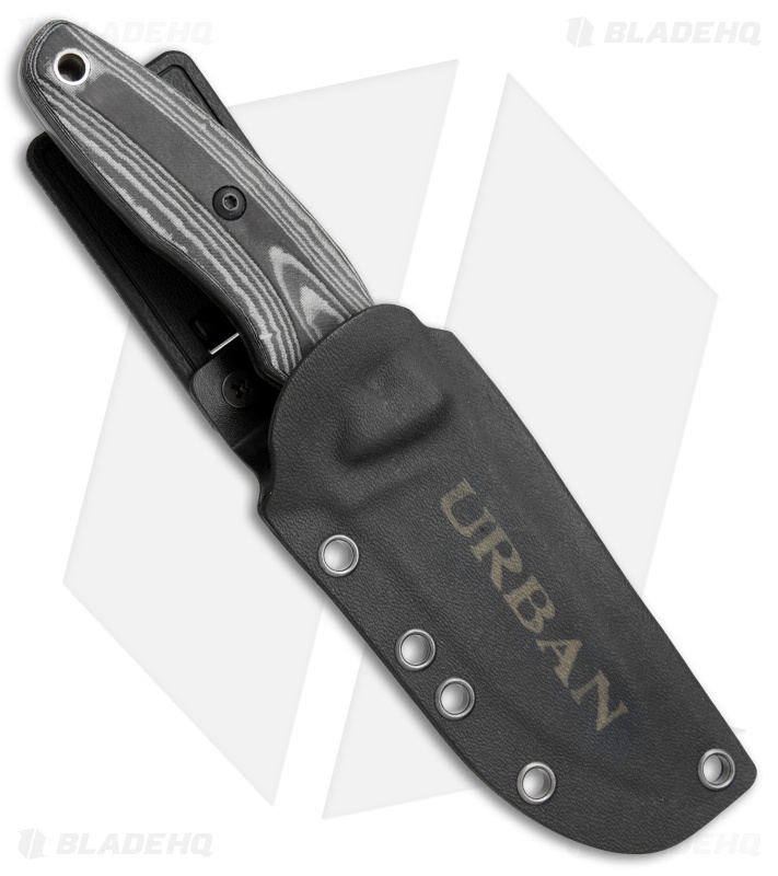Kizlyar Supreme Knives Urban Fixed Blade Knife Black Micarta (3.6" Black SW)